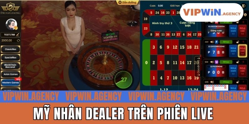 Mỹ nhân Dealer trên phiên live