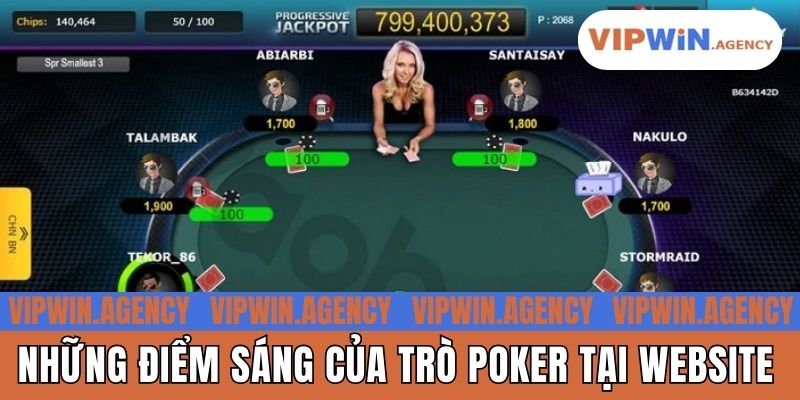 Những điểm sáng của trò Poker tại website